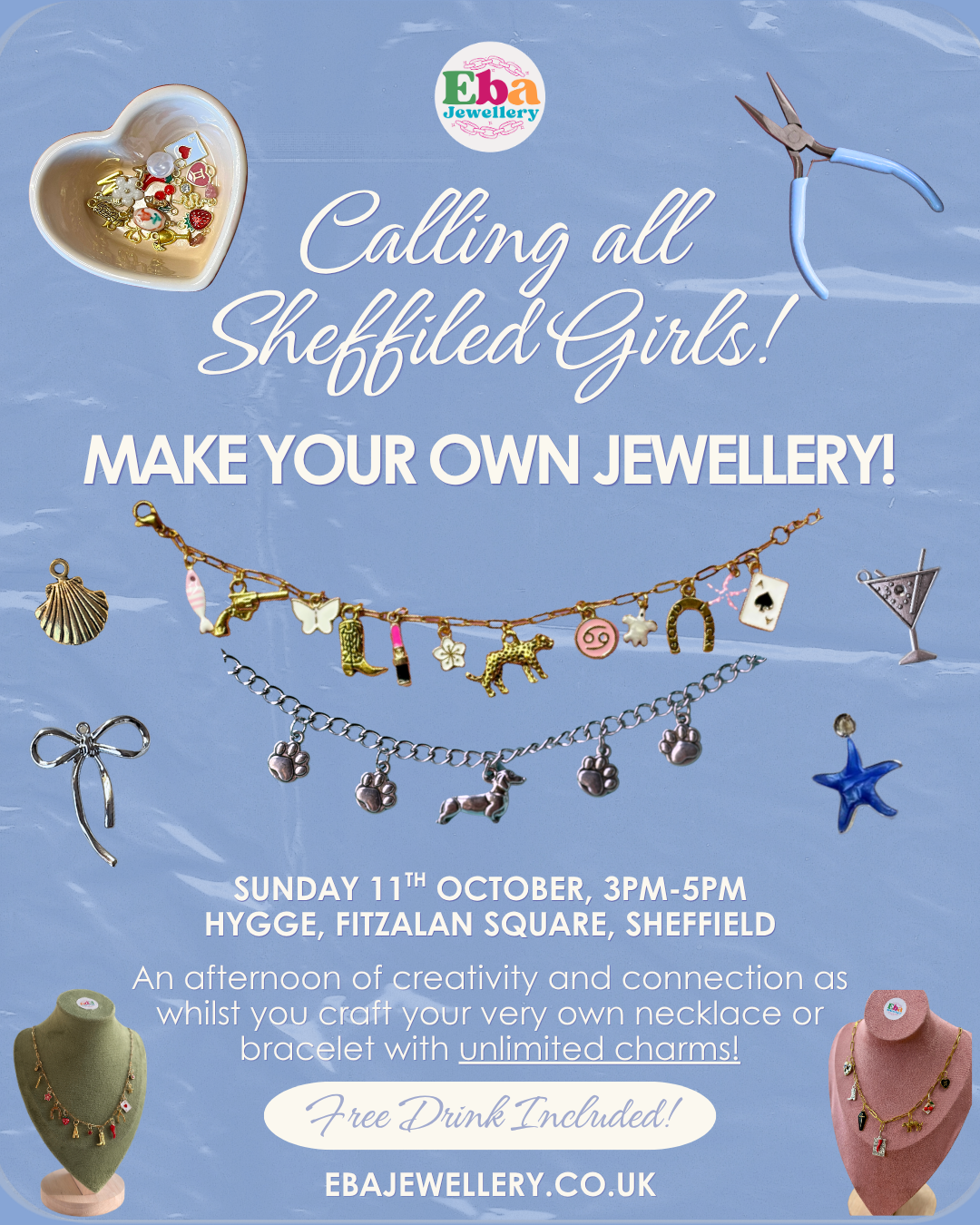 Jewellery Making Workshop - 11th October @ 3PM, Hygge Fitzalan Square, Sheffield