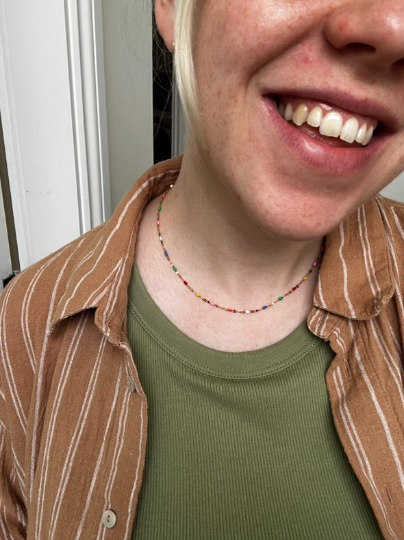 RAINBOW BEADED NECKLACE