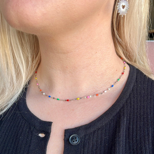RAINBOW BEADED NECKLACE