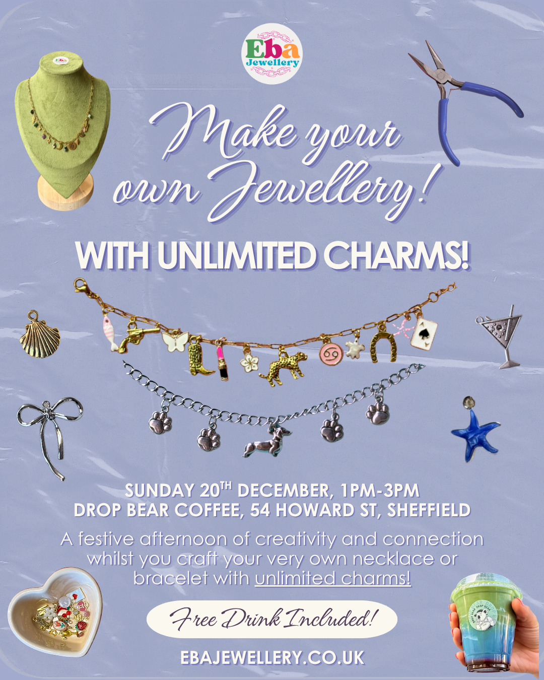 Jewellery Making Workshop, 20th December 1pm @ Drop Bear, Sheffield
