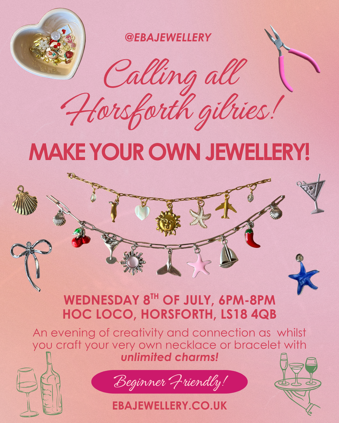 Jewellery Making Workshop, 8th of July - Hoc Loco, Horsforth