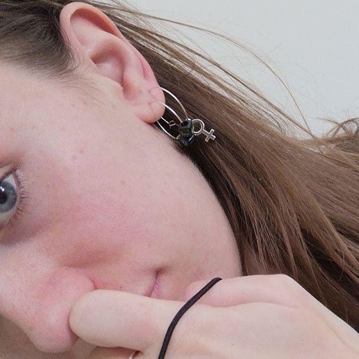 FEMALE SIGN EARRINGS