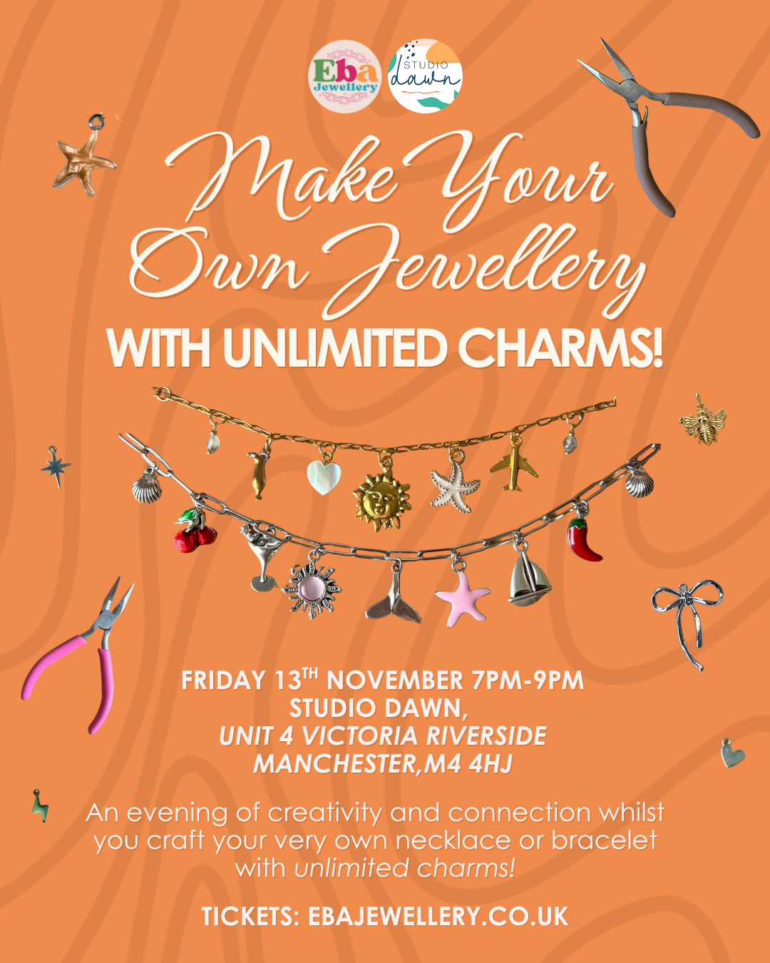 Jewellery Making Workshop - Friday 13th November @ 7PM, Studio Dawn Manchester