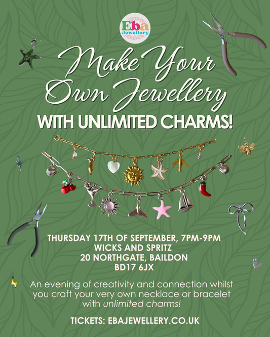 Jewellery Making Workshop - 17th September, 7PM @ Wicks and Spritz, Baildon