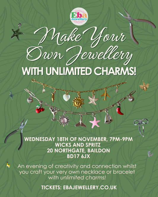 Jewellery Making Workshop, 18th November 7pm @ Wicks and Spritz, Baildon