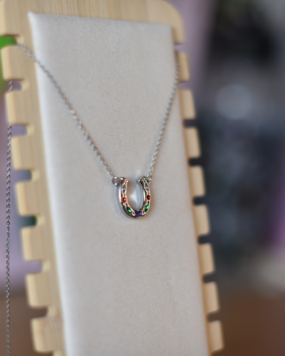 RAINBOW HORSESHOE NECKLACE