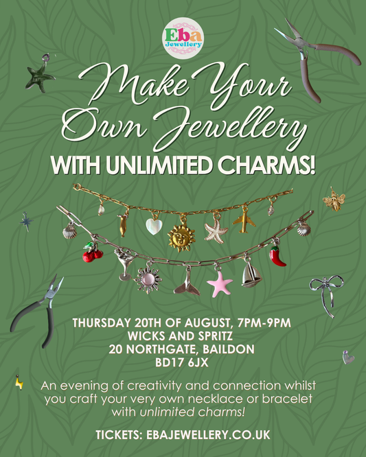 Jewellery Making Workshop - 20th August, 7PM @ Wicks and Spritz, Baildon