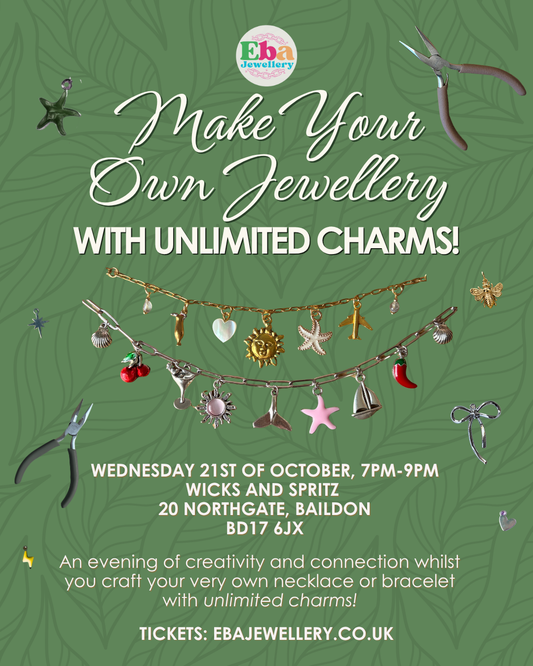 Jewellery Making Workshop, 21st October  7pm @ Wicks and Spritz, Baildon
