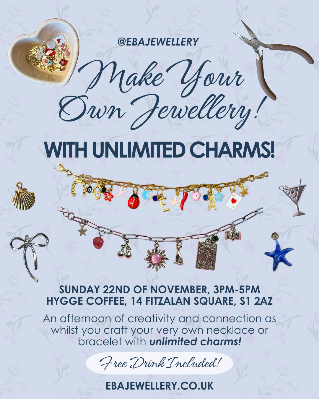 Jewellery Making Workshop - 22nd November @ 3PM, Hygge Fitzalan Square, Sheffield