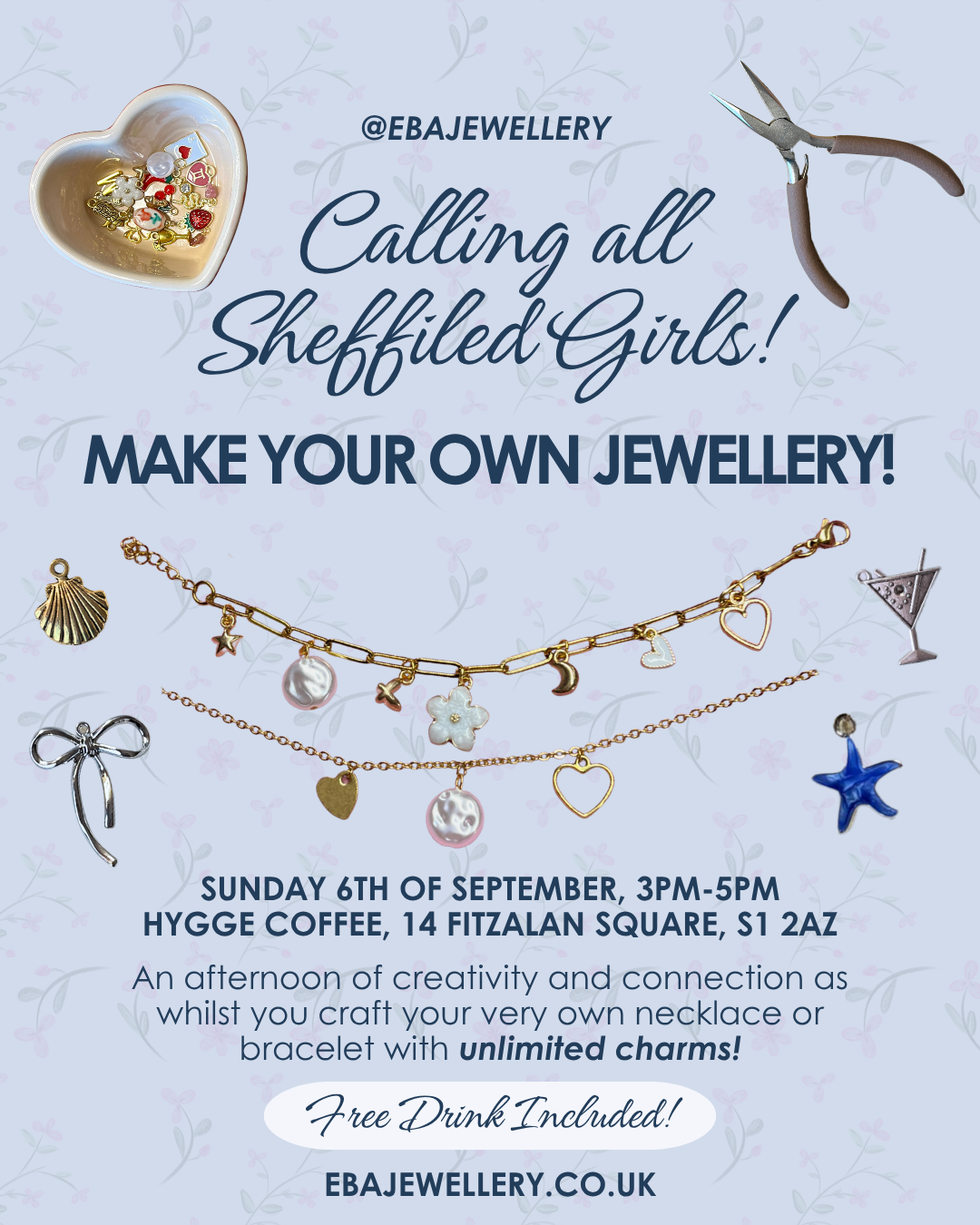 Jewellery Making Workshop - 6th September @ 3PM, Hygge Fitzalan Square, Sheffield
