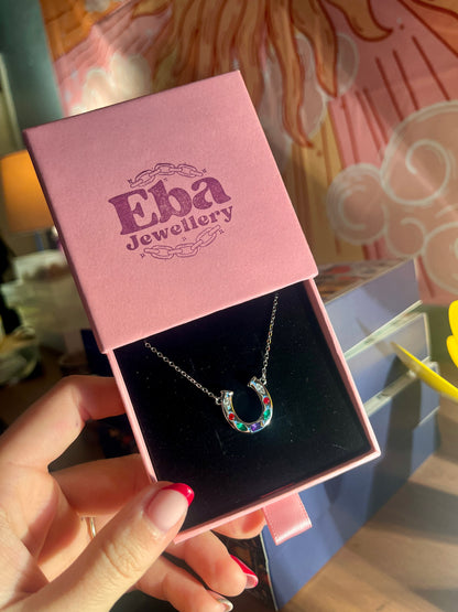 RAINBOW HORSESHOE NECKLACE
