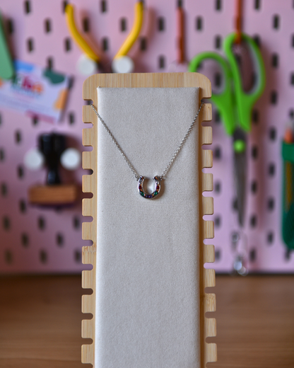 RAINBOW HORSESHOE NECKLACE