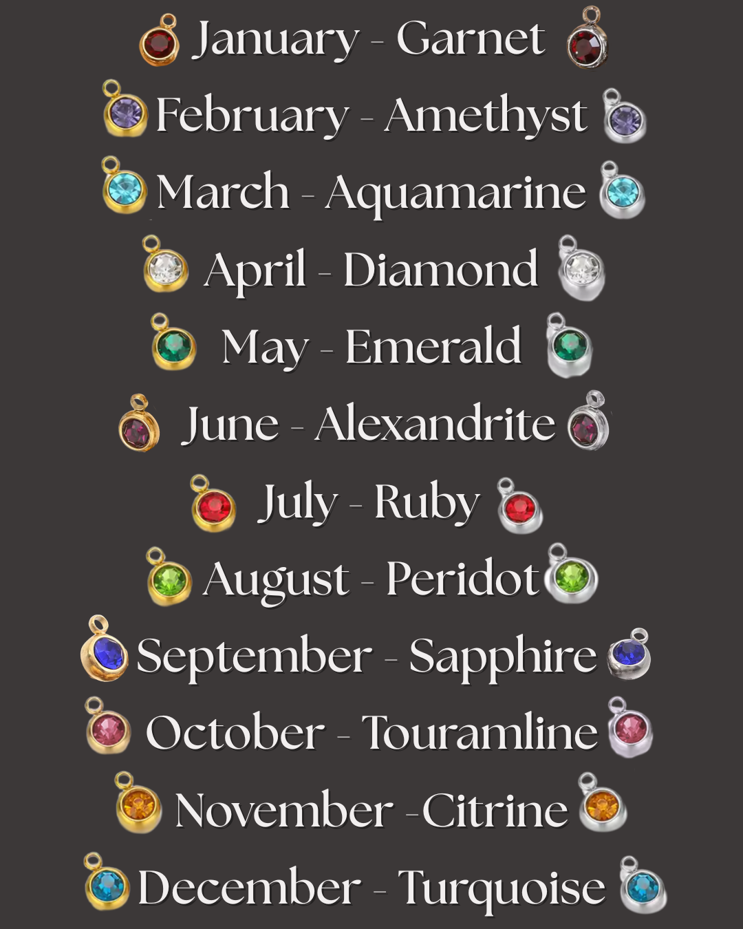 Extra Birthstone Charms