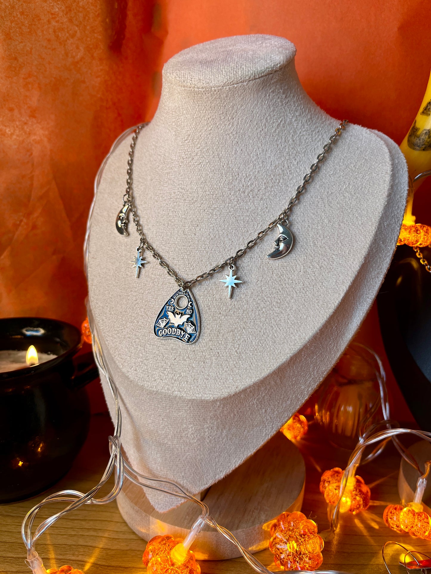 CELESTIAL PLANCHETTE CHARM NECKLACE