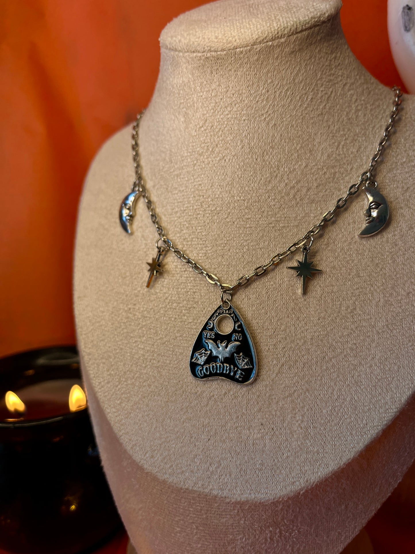 CELESTIAL PLANCHETTE CHARM NECKLACE