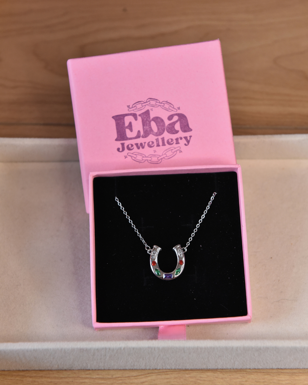 RAINBOW HORSESHOE NECKLACE