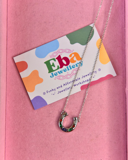 RAINBOW HORSESHOE NECKLACE