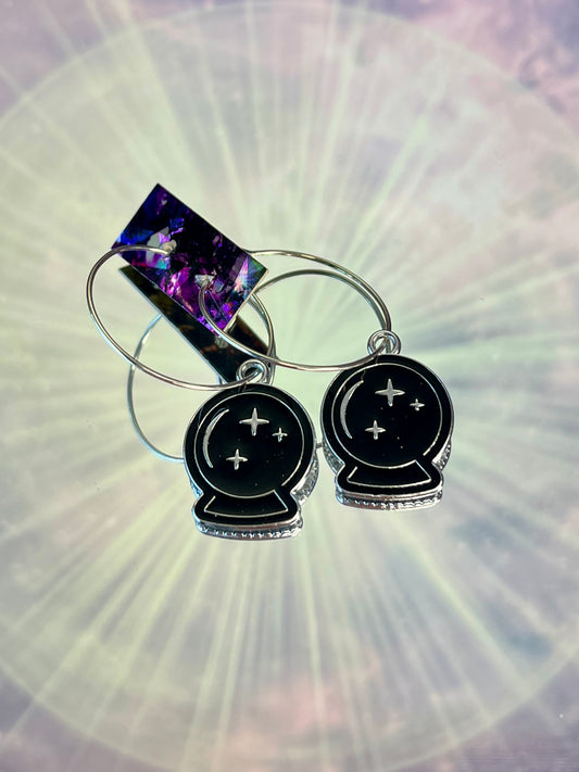 CRYSTAL BALL EARRINGS