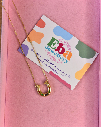 RAINBOW HORSESHOE NECKLACE