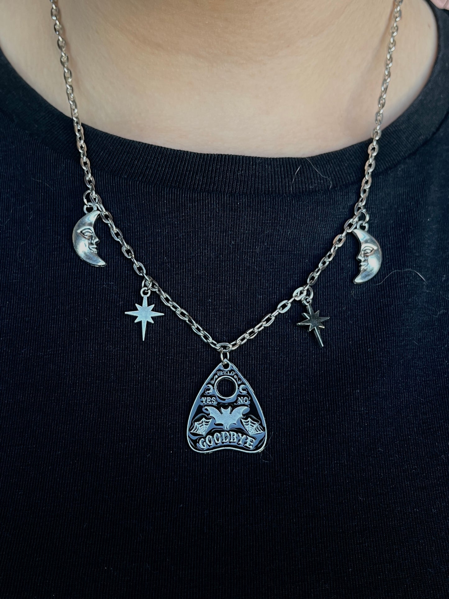 CELESTIAL PLANCHETTE CHARM NECKLACE