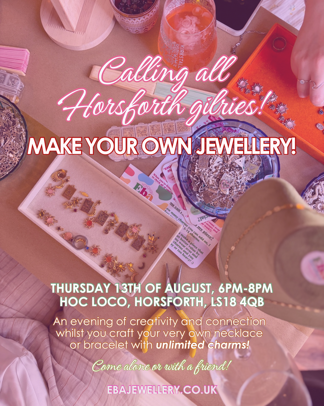 Jewellery Making Workshop - 13th of August, 6pm at Hoc Loco, Horsforth