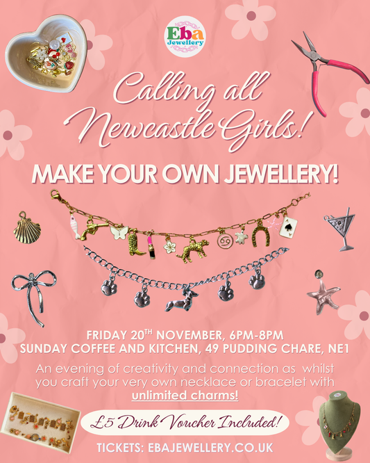 Jewellery Making Workshop, 20th November 6pm @ Sundays Newcastle