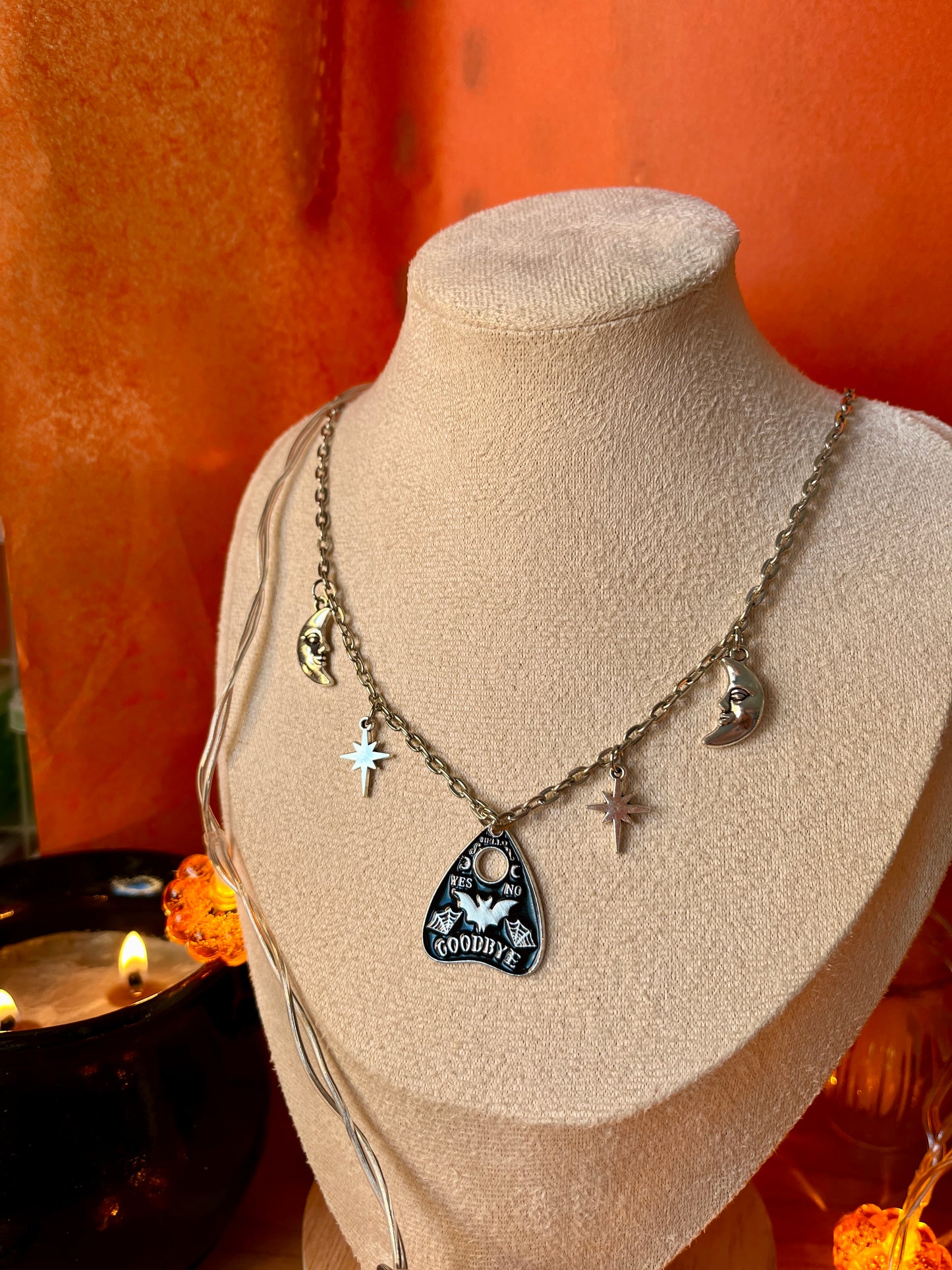 CELESTIAL PLANCHETTE CHARM NECKLACE