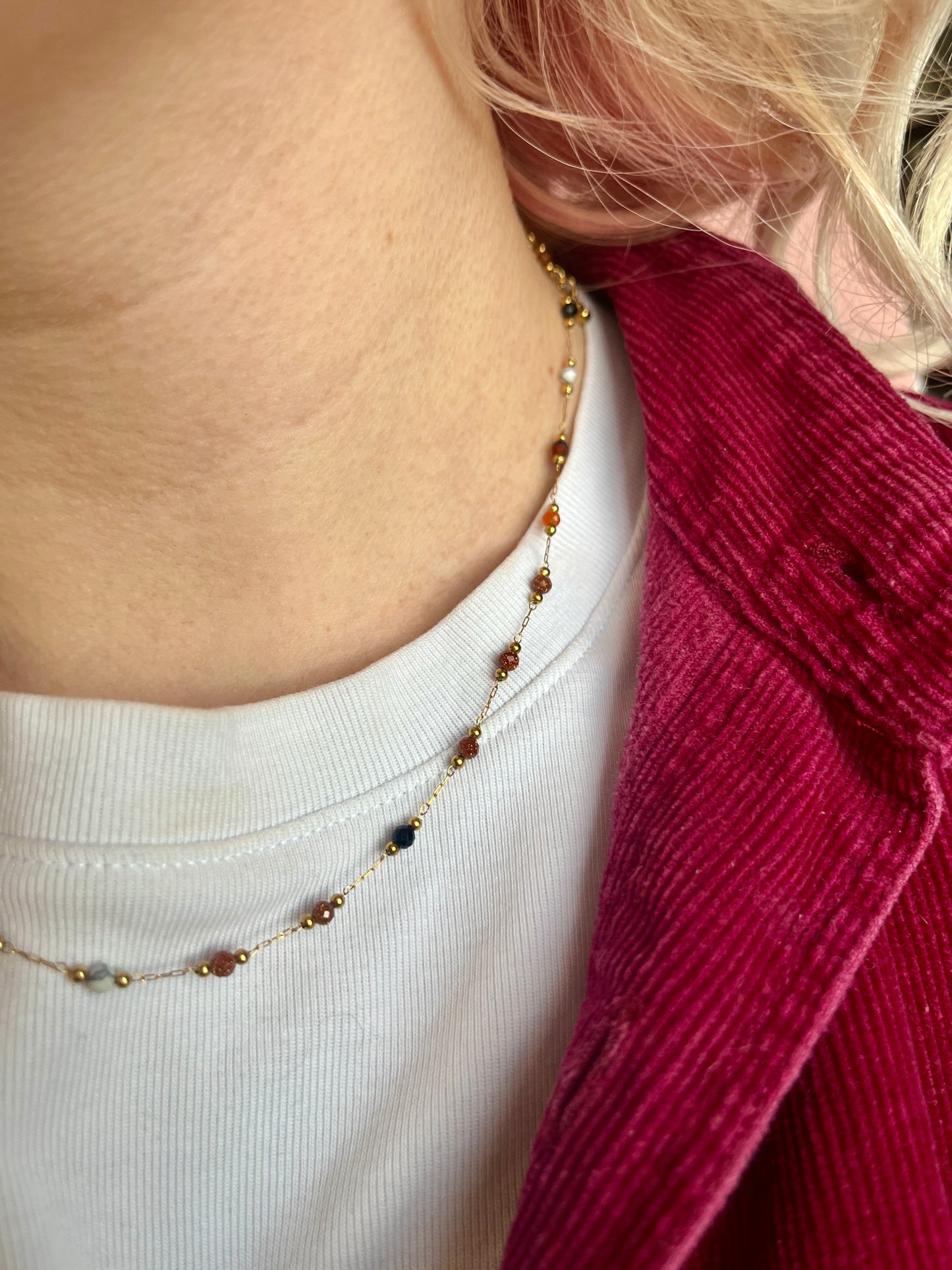 NATURAL BEADED NECKLACE