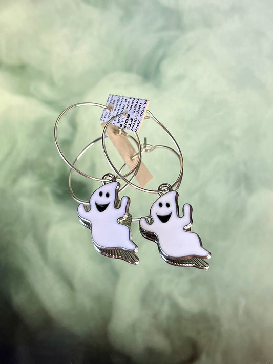 WHITE GHOST EARRINGS