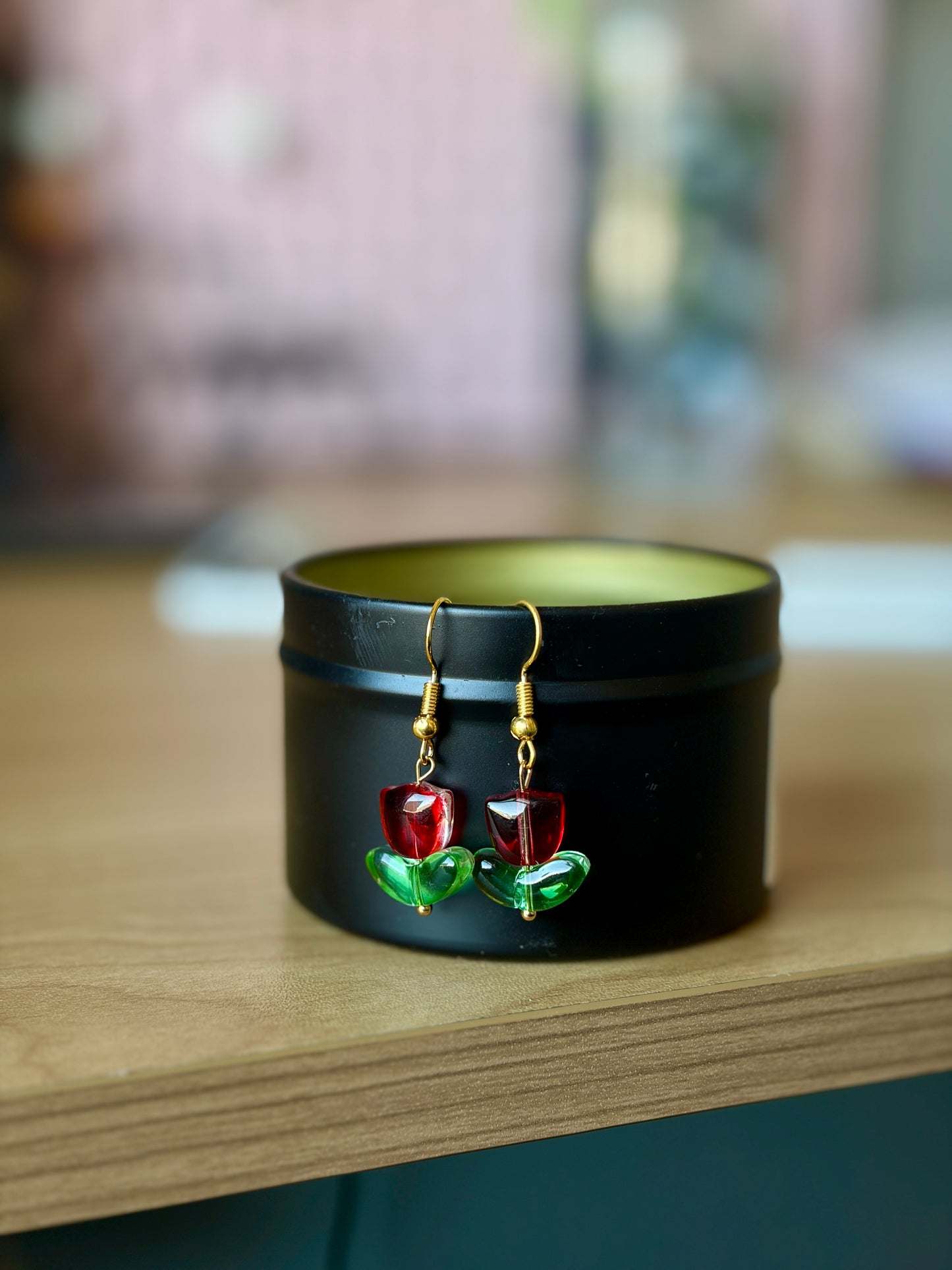 Tulip Beaded Earrings