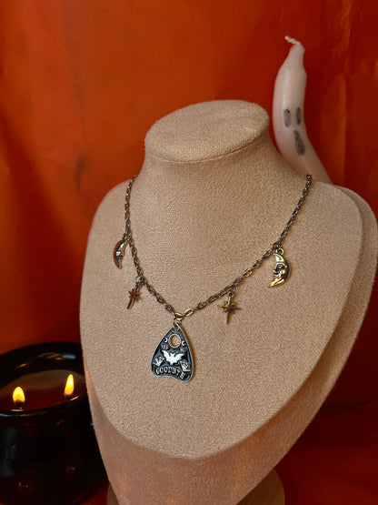 CELESTIAL PLANCHETTE CHARM NECKLACE