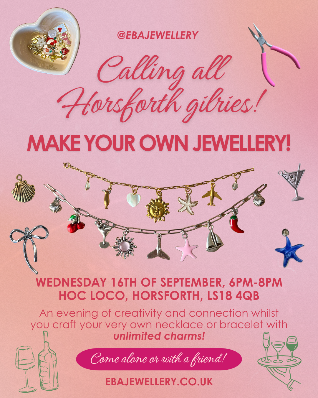 Jewellery Making Workshop - 16th of September, 6pm at Hoc Loco, Horsforth