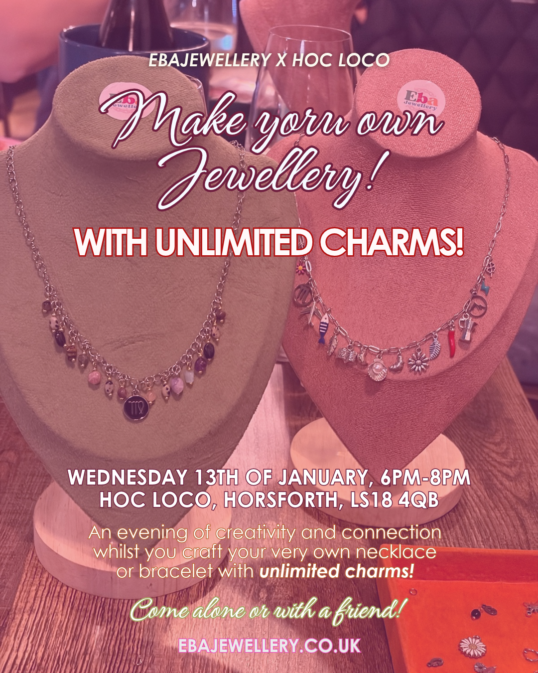 Jewellery Making Workshop - 13th of January, 6pm at Hoc Loco, Horsforth