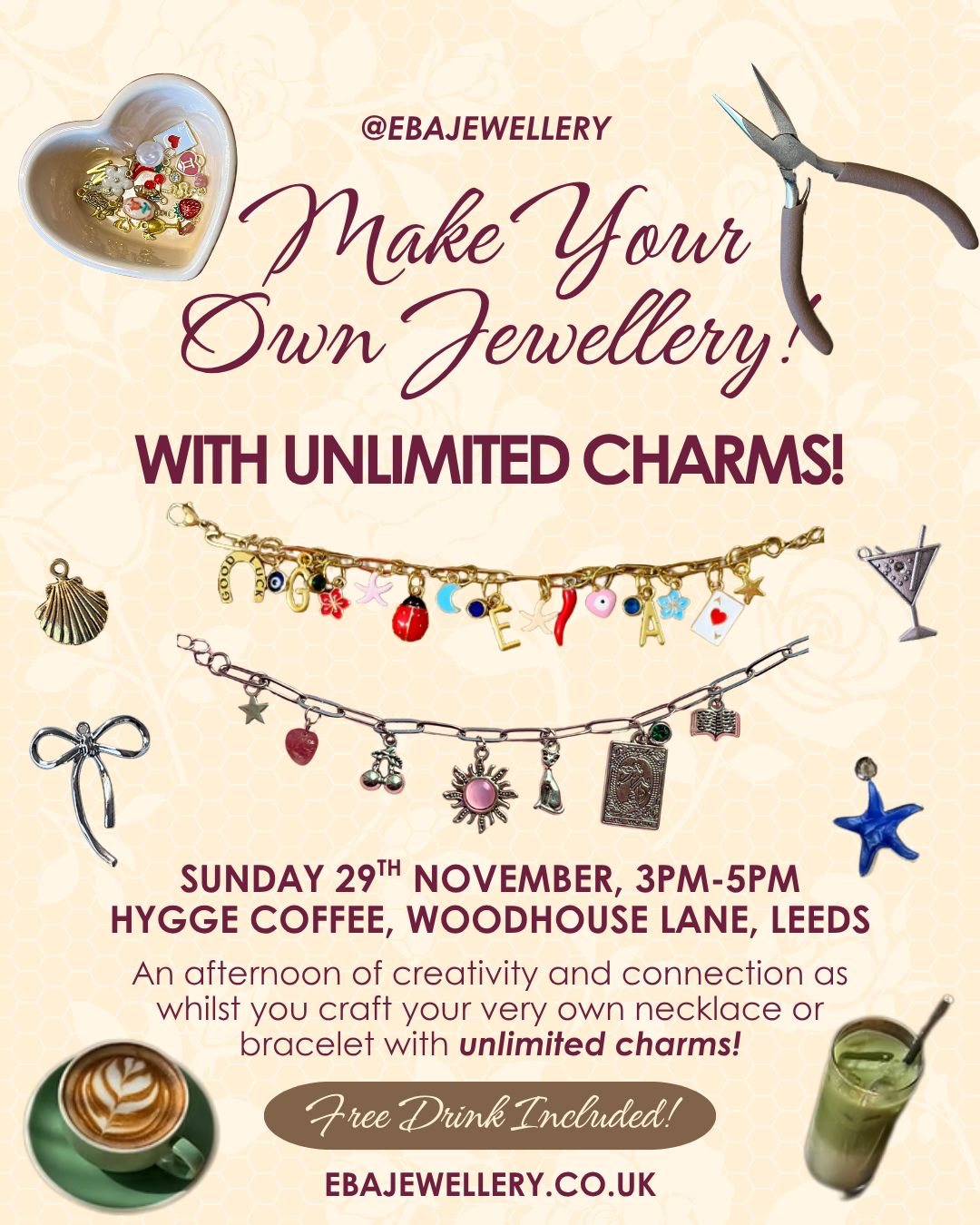 Jewellery Making Workshop - 29th November, Hygge Leeds @ 3PM