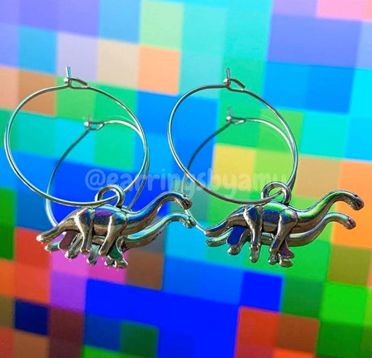 BRACHIOSAURUS DINO EARRINGS