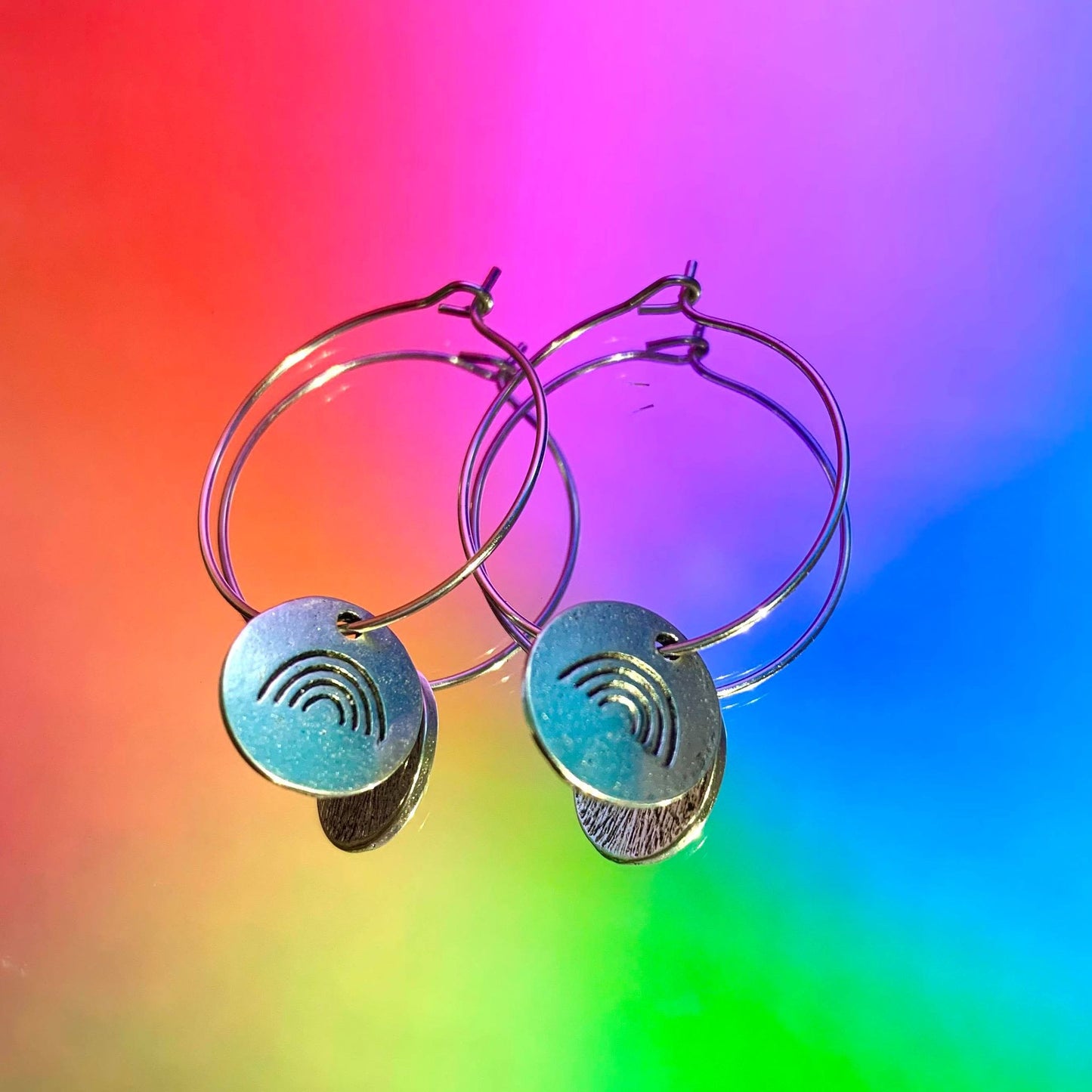 CIRCLE RAINBOW EARRINGS