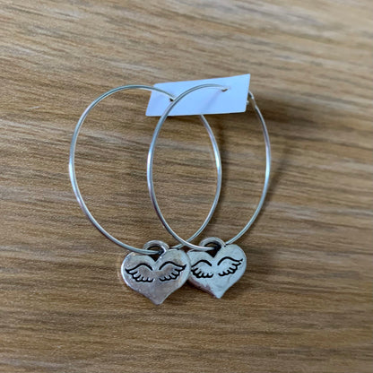 HEART ANGEL WINGS EARRINGS